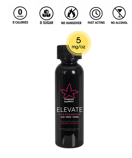 Elevate Dragonberry THC Drink 5mg oz per serving made by Powered by Plants