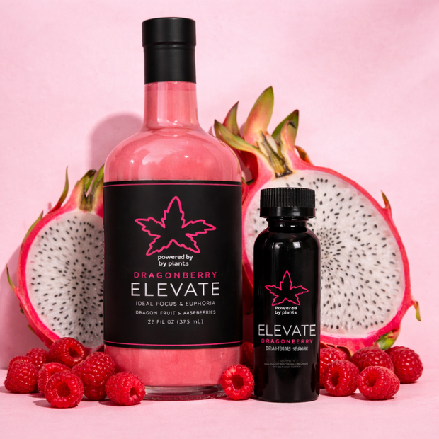 <h2>Focus & Energy</h2><h4>Elevate Dragonberry</h4><p>10mg THC per shot for Focus + Productivity</p>